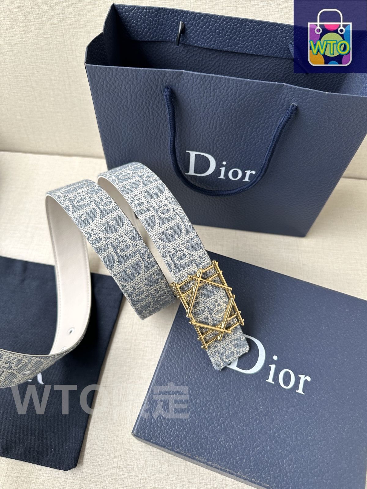 良品✨ クリスチャンディオール ベルト オブリーク ジャガード