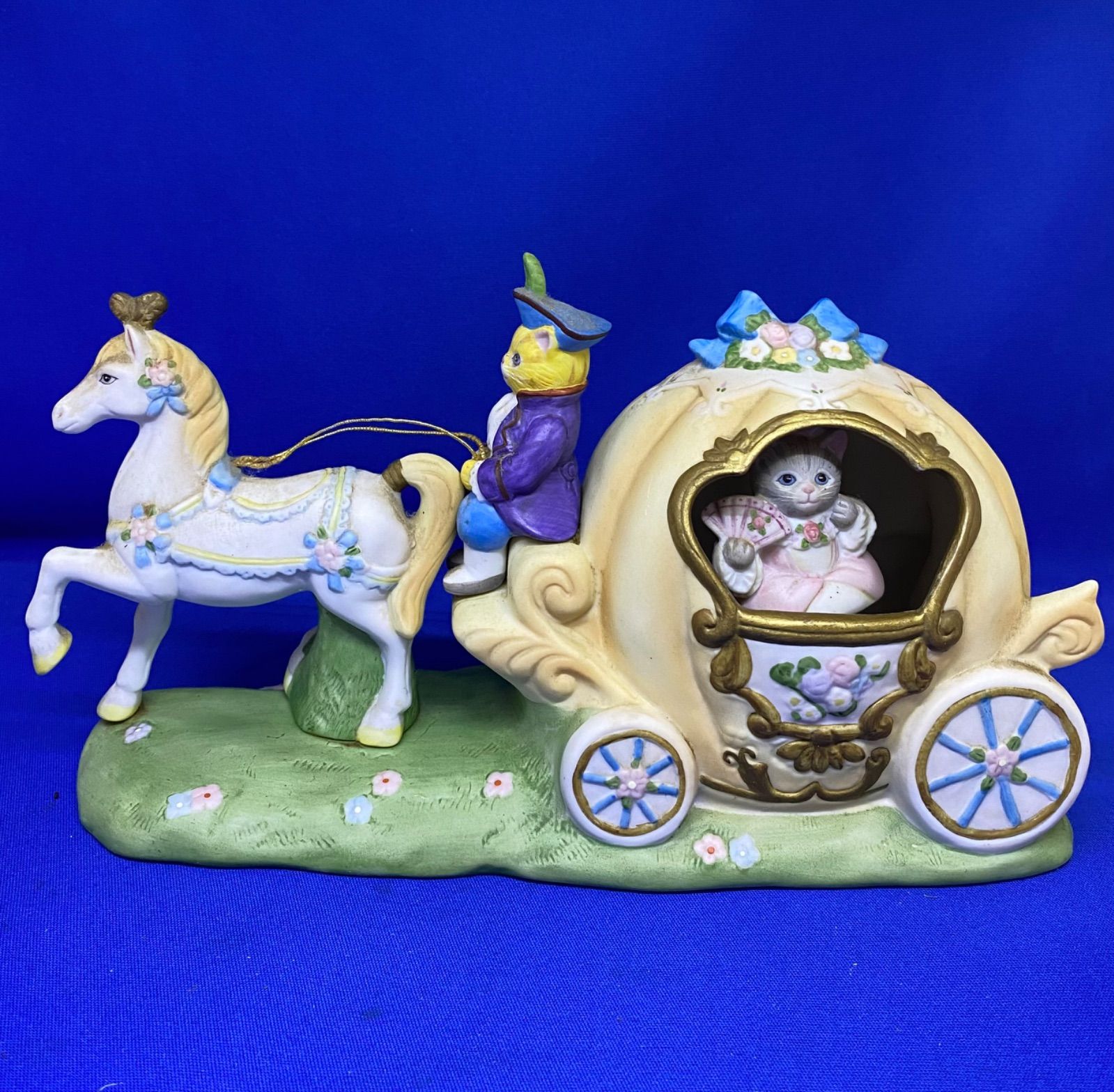 1990年製】Schmid オルゴール 猫のシンデレラとカボチャの馬車 【公式