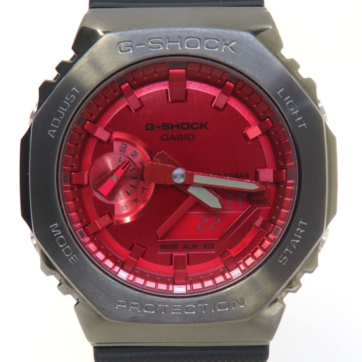 G-SHOCK カシオ Casio メンズウォッチ 腕時計 赤ラバーベルト GA