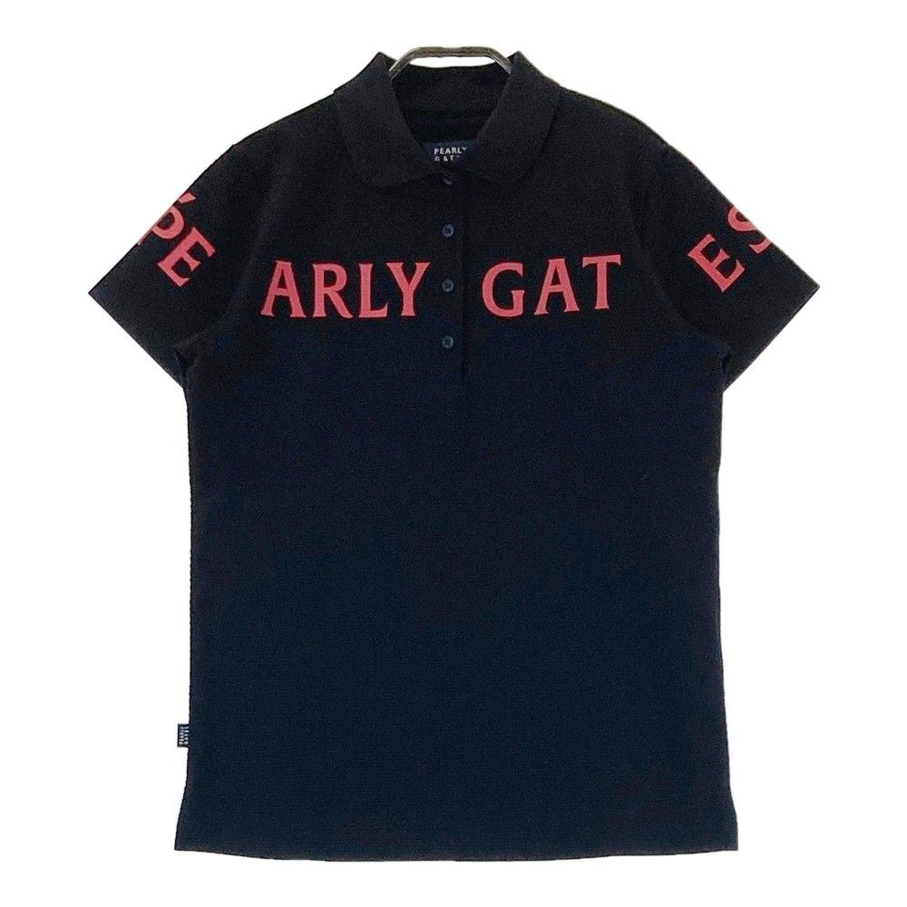 サイズ：1 PEARLY GATES パーリーゲイツ 2022年 半袖ポロシャツ  ブラック系 [240101296238]# ゴルフウェア レディース ストスト