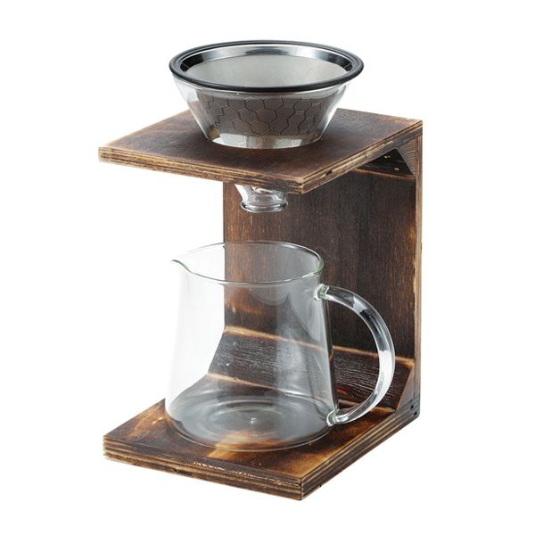 コーヒー ドリッパーセット 工場 570ml 木製 キャプテンスタッグ