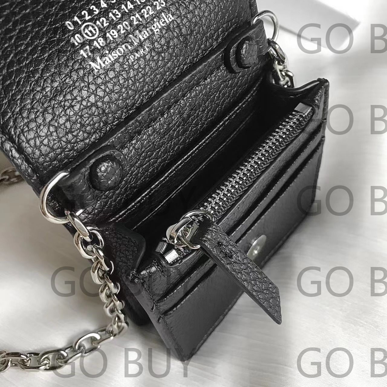 美品 Maison Margiela メゾンマルジェラ ショルダー ミニ財布 ブラック 