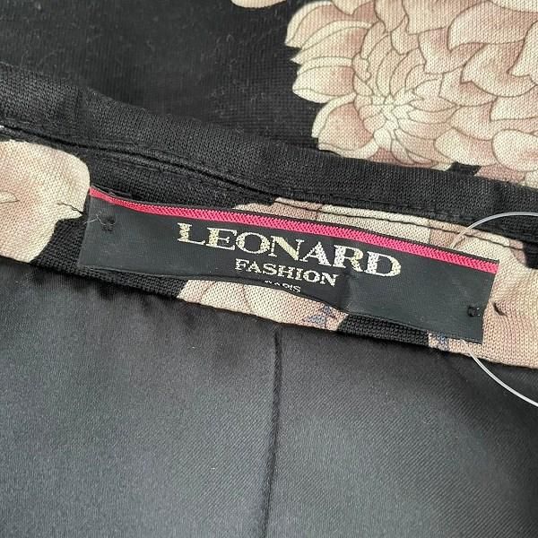 レディース44レオナール 総柄裏地 中綿 コート 黒 レディース44レオナール 総柄裏地 中綿 コート 黒 レディース44