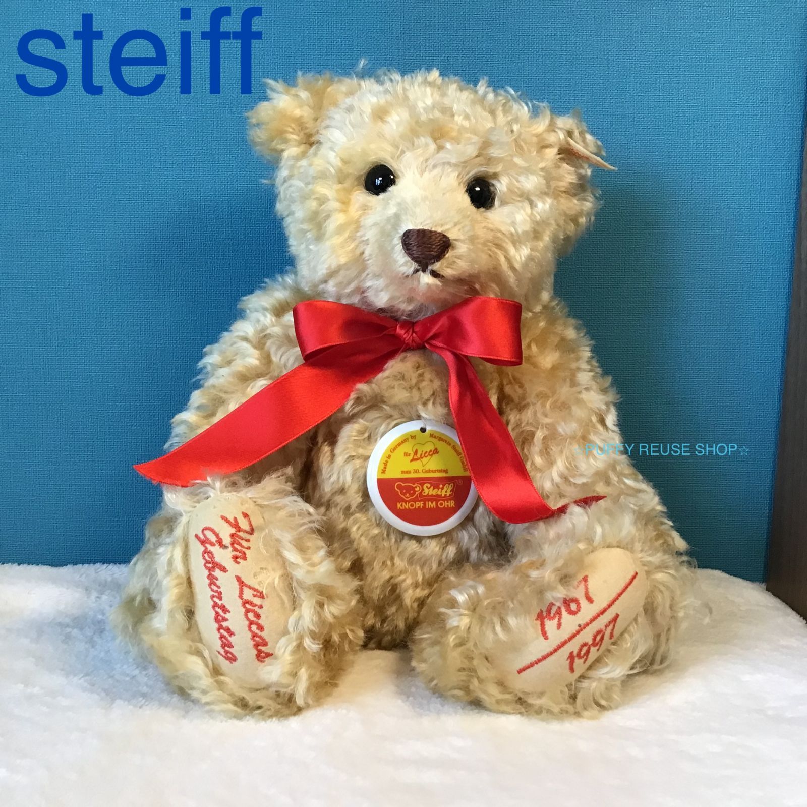 steiff シュタイフ Licca Teddy Bear 1997 - メルカリ