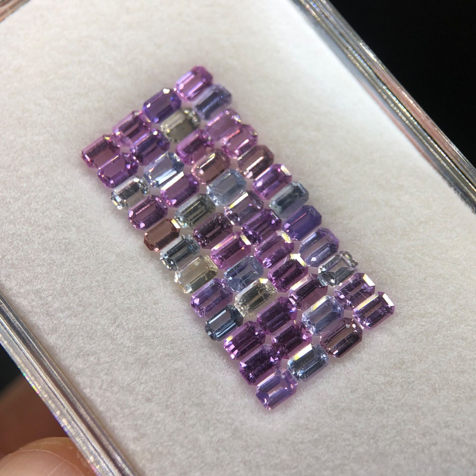 天然 多色サファイア ルースセット 5.00Cts 48ピース 幻想的美色 煌めく 1点物