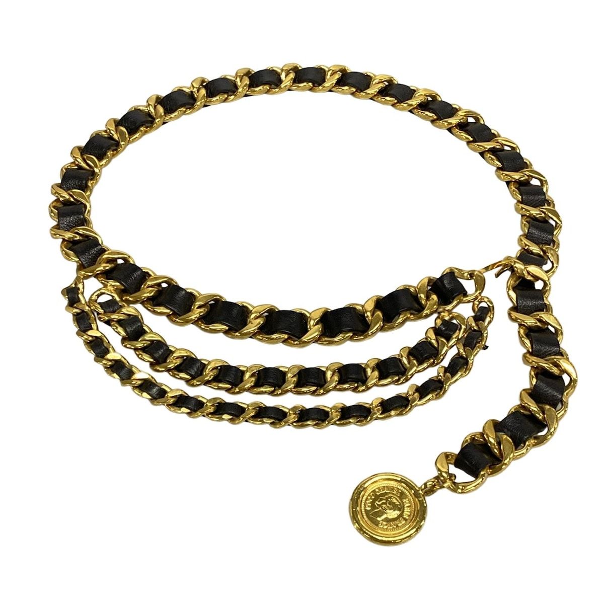 楽天市場】【返品可】シャネル CHANEL チェーンベルト ブラックx