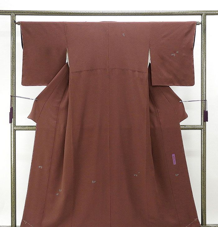 訪問着 未着用 正絹 ジュサブロー 花弁散らし模様 身丈157cm 裄丈63.5