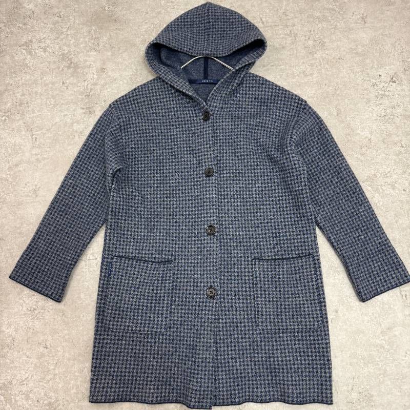 NON NO フーテッド ウールコート 千鳥柄 Mademoiselle NON NON マドモアゼル ノンノン