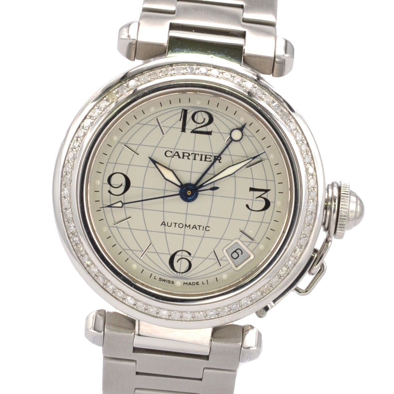 CARTIER カルティエ パシャC W31078M7／2377 自動巻き SS レディース
