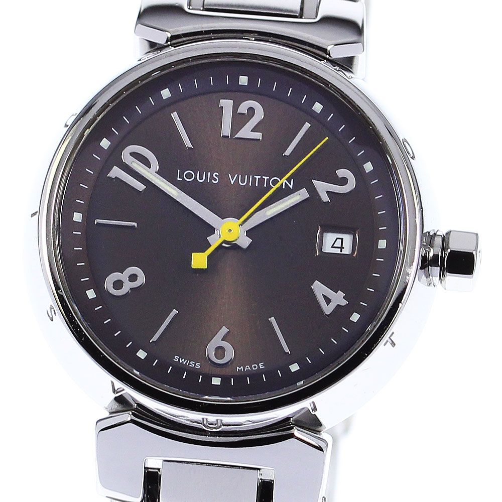 ルイ・ヴィトン LOUIS VUITTON Q1211 タンブール デイト クォーツ  