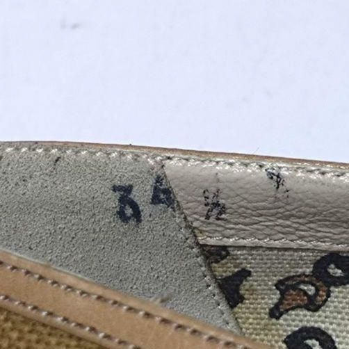  GUCCI グッチ ウェッジソール パンプス 厚底 ブラウン 34 1 2 エスパドリーユ ホースビット ハイヒール パンプス パンプス