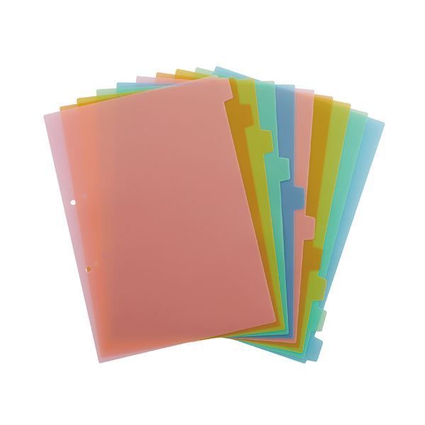 まとめ TANOSEE インデックス PP A4タテ 2穴 10山 1セット 20組 ×2セット