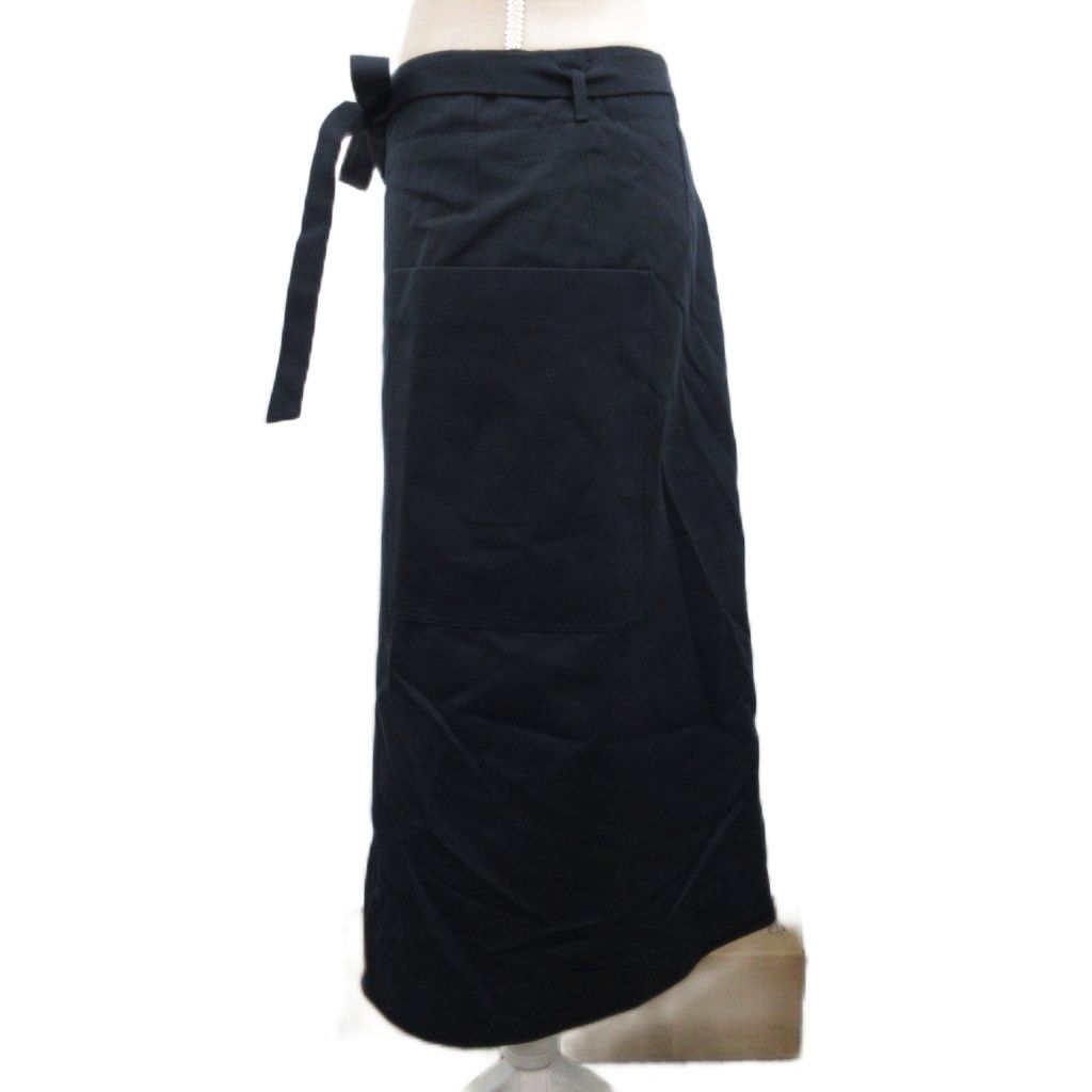 ドゥロワー　スカート ドゥロワー Drawer 美品 コットンシルクツイルベルトラップ