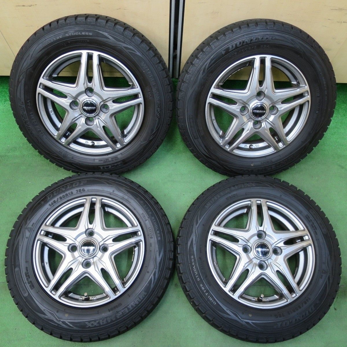 4本価格 スタッドレス 145|80R13 ダンロップ ウインターマックス WM01 WAREN ヴァーレン 13インチ PCD100|4H 5013116イス