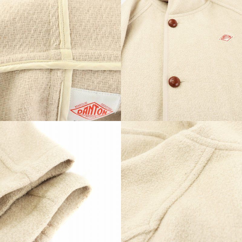 ダントン DANTON ウールモッサ ウールフードコート ロング丈