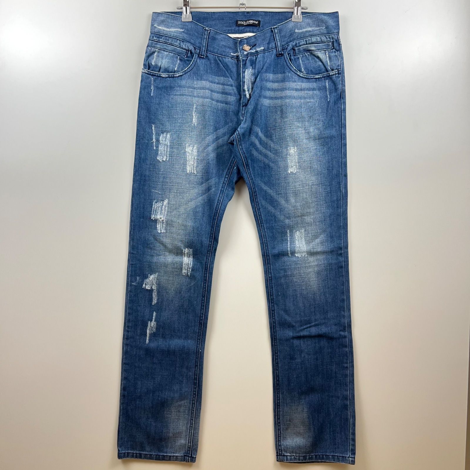 DOLCE&GABBANA D&G archive damaged denim pants 50 ドルチェ