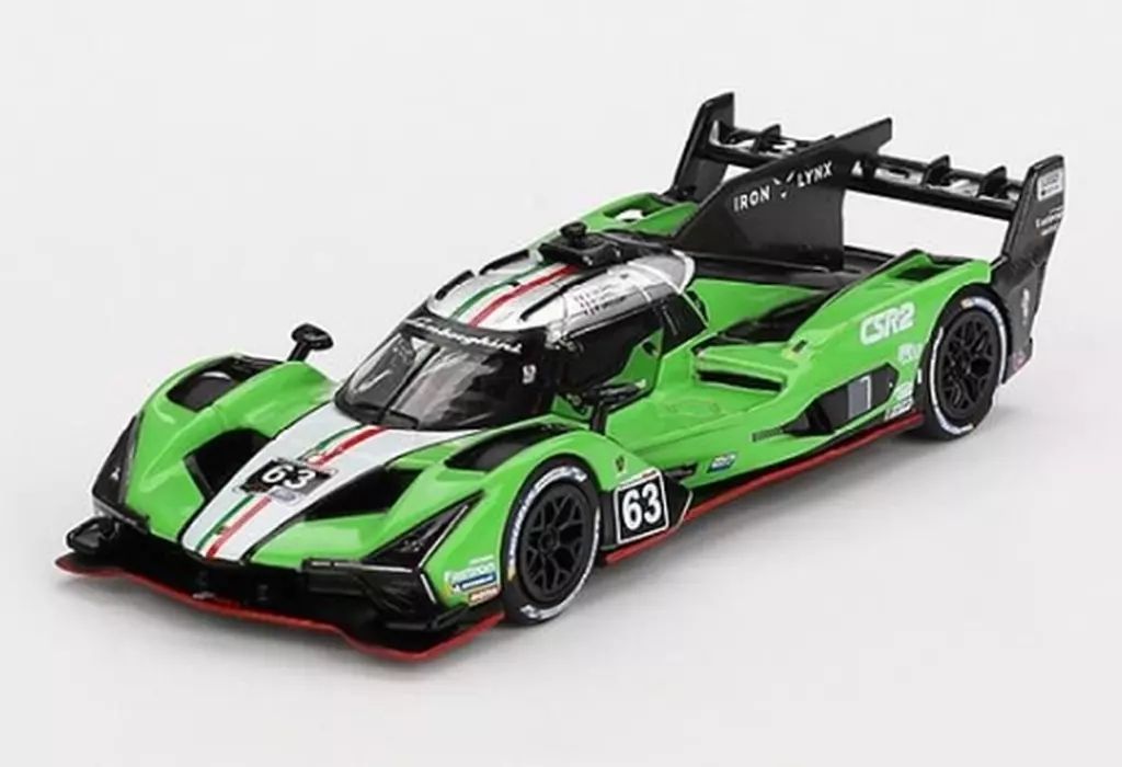 【新品】ミニカー 1/64 ランボルギーニ SC63 IMSA セブリング12時間 2024 #63 Iron Lynx 「ミニGTシリーズ」 [MGT00816-BL]
