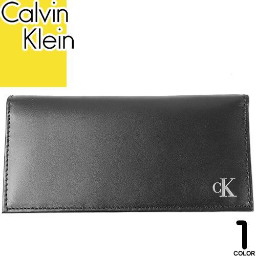 カルバンクライン Calvin Klein 財布 長財布 メンズ ロゴ 小銭入れ付き かぶせ ブランド 革 本革 おしゃれ 薄い スキミング防止 プレゼント ギフト 男性 黒 ブラック SECRETARY LONG WALLET 31KJ190001