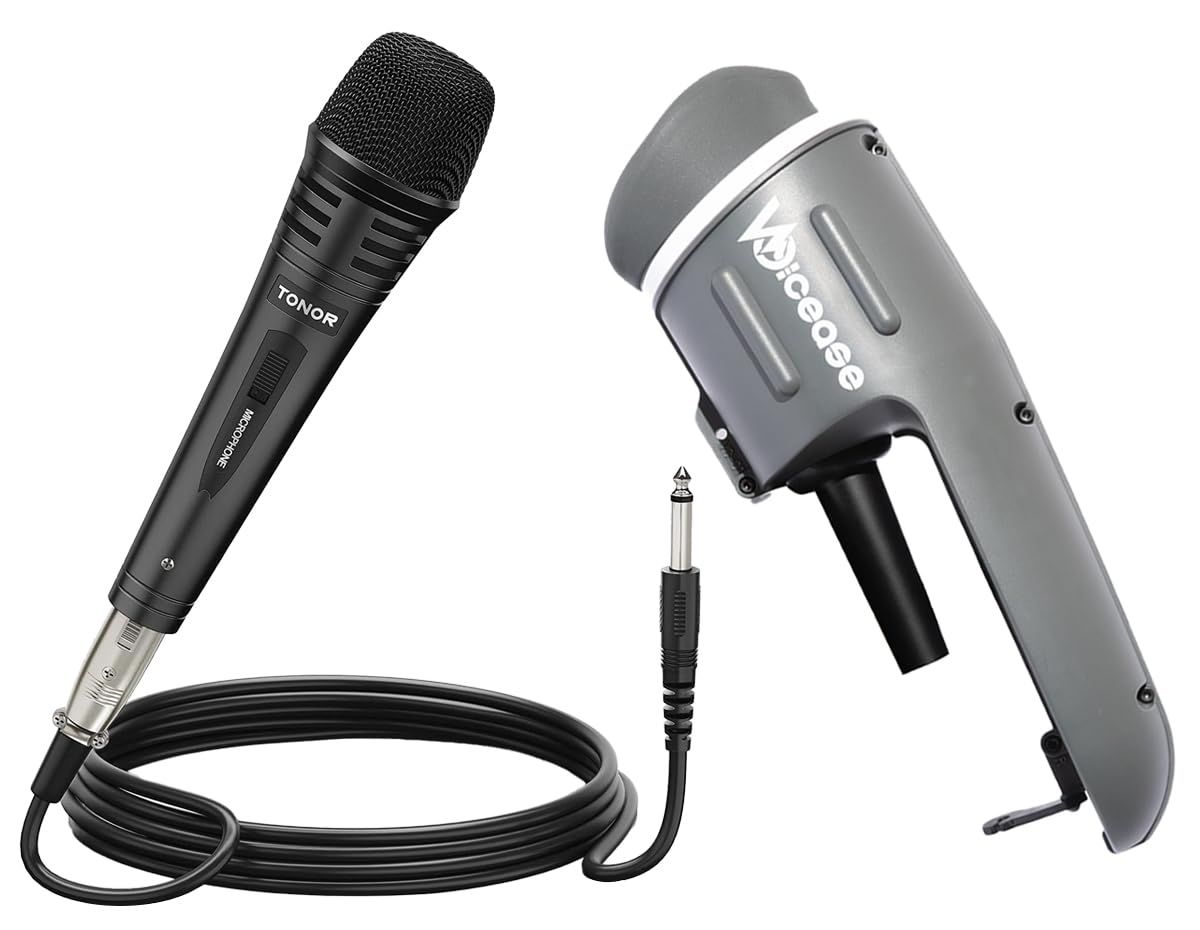 Voicease ヴォイシーズ 片手で持てる防音室 ダイナミックマイク付き カラオケ配信 家でカラオケ 配信 ボイトレ