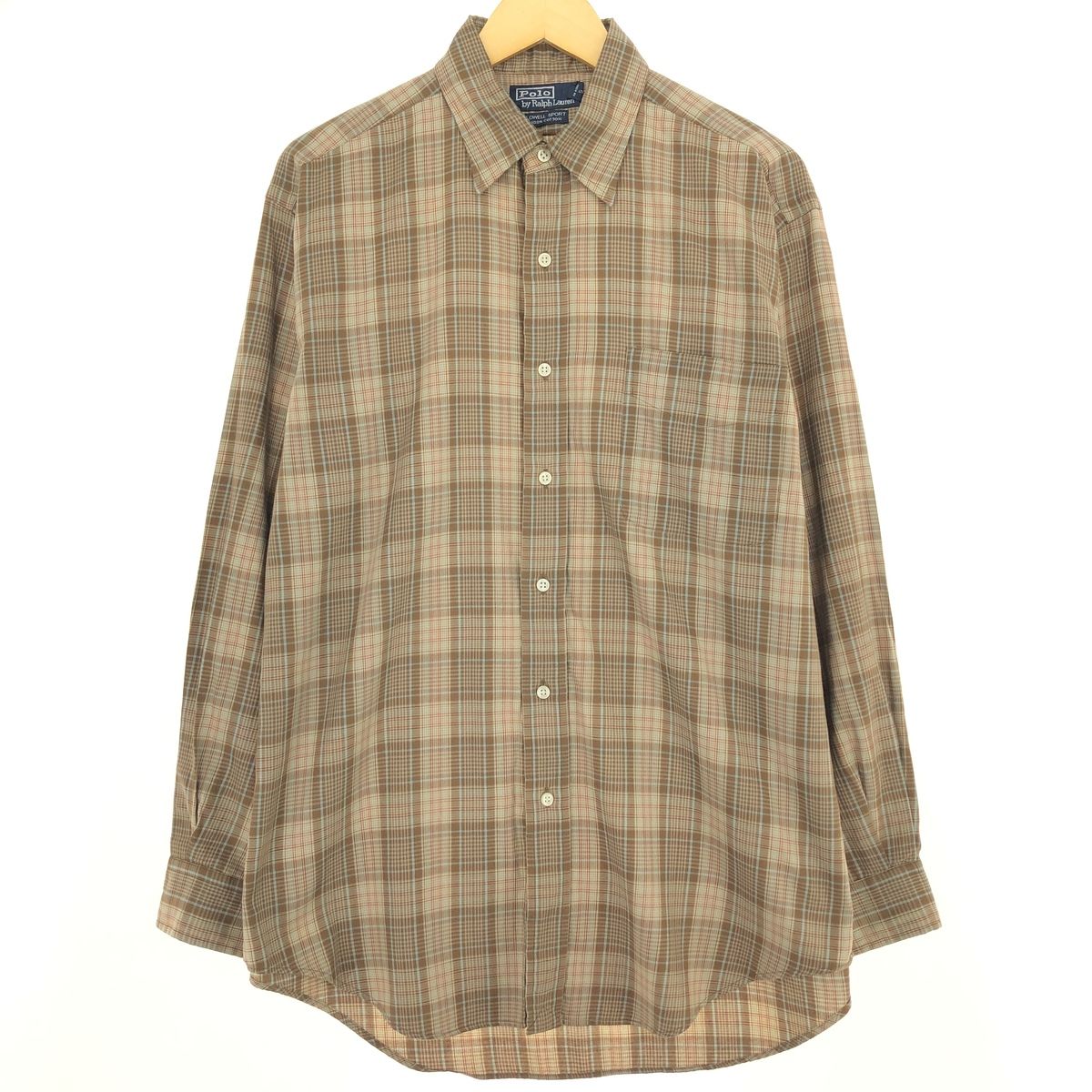 古着 ラルフローレン Ralph Lauren POLO by Ralph Lauren LOWELL SPORT 長袖 コットンチェックシャツ メンズM/eaa461104