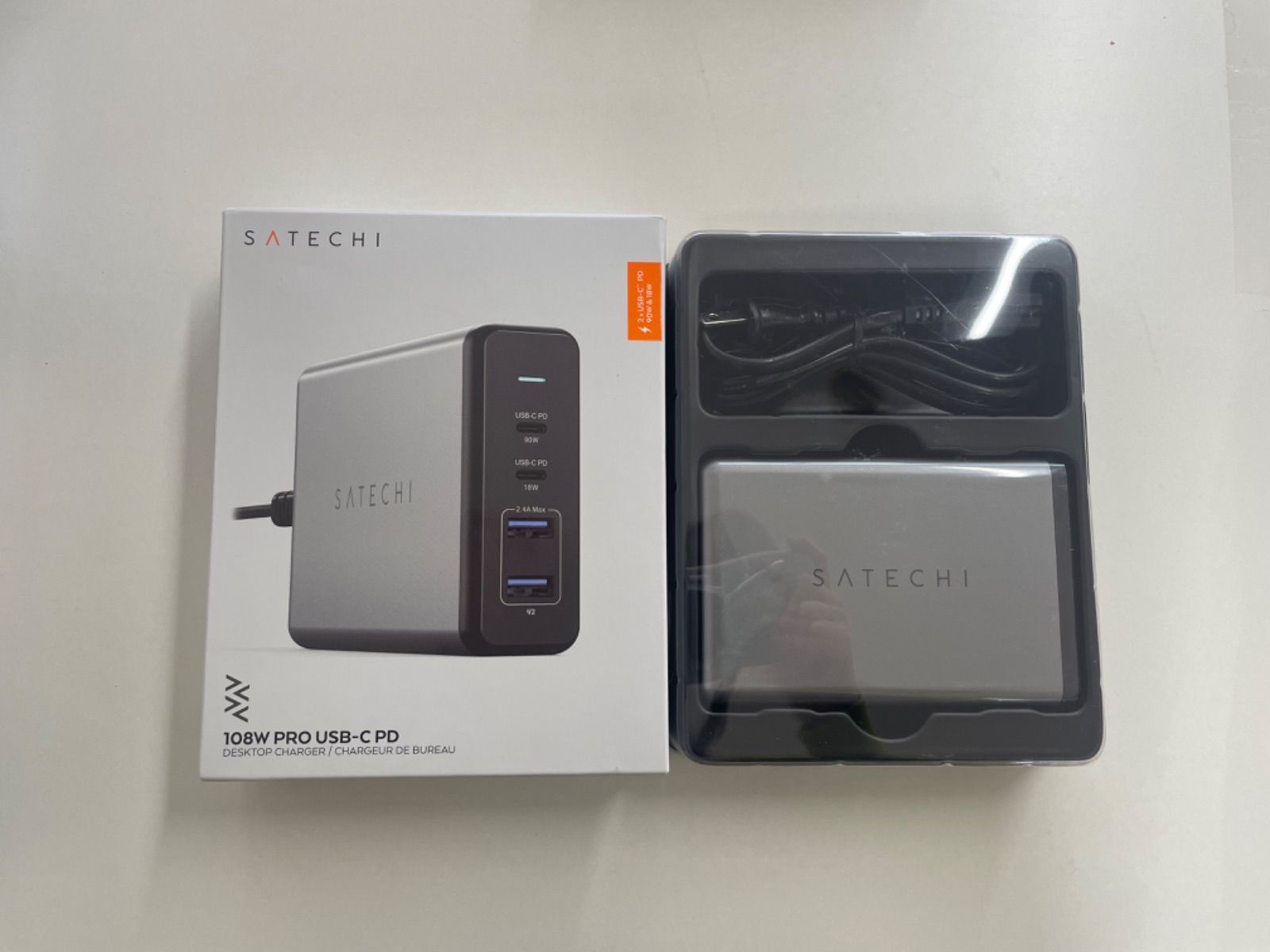 西日本産 Satechi 108W Pro USB-C PD デスクトップ チャージャ 2