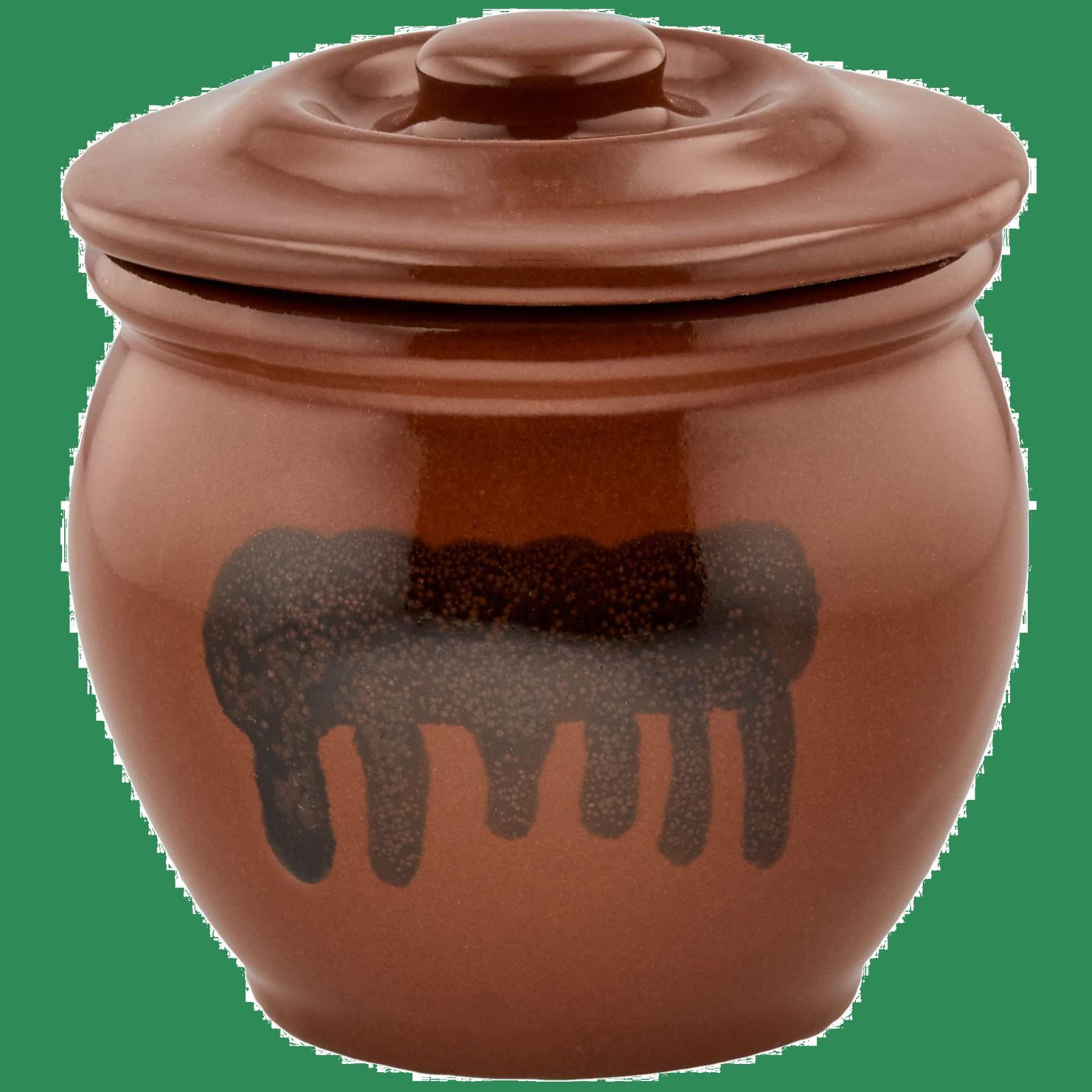 茶 丸型 0.54L 蓋付き 陶器 ミニ壺 漬物容器 リビング - 選ばれる