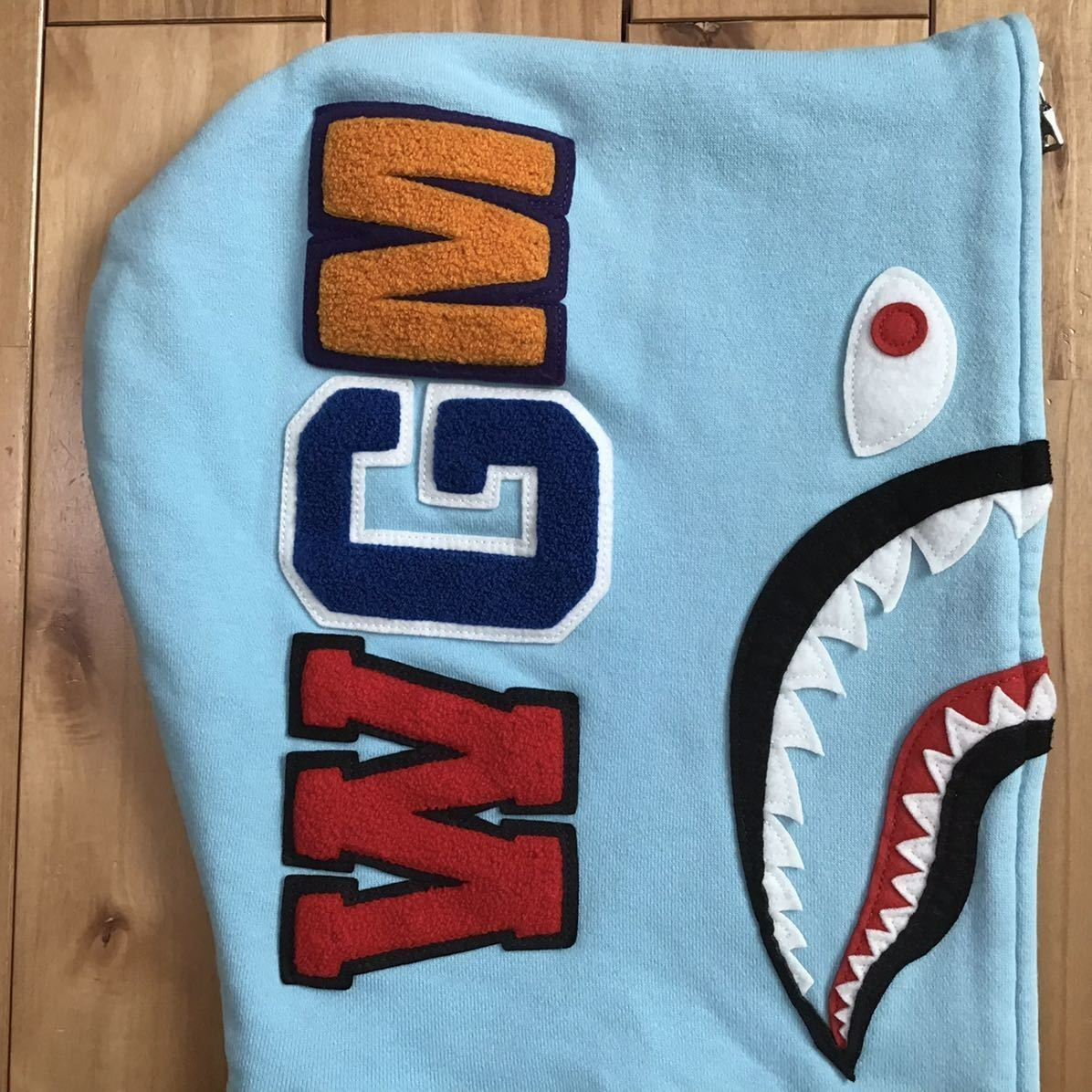 BAPE logo multi fonts シャーク パーカー Lサイズ shark full zip 