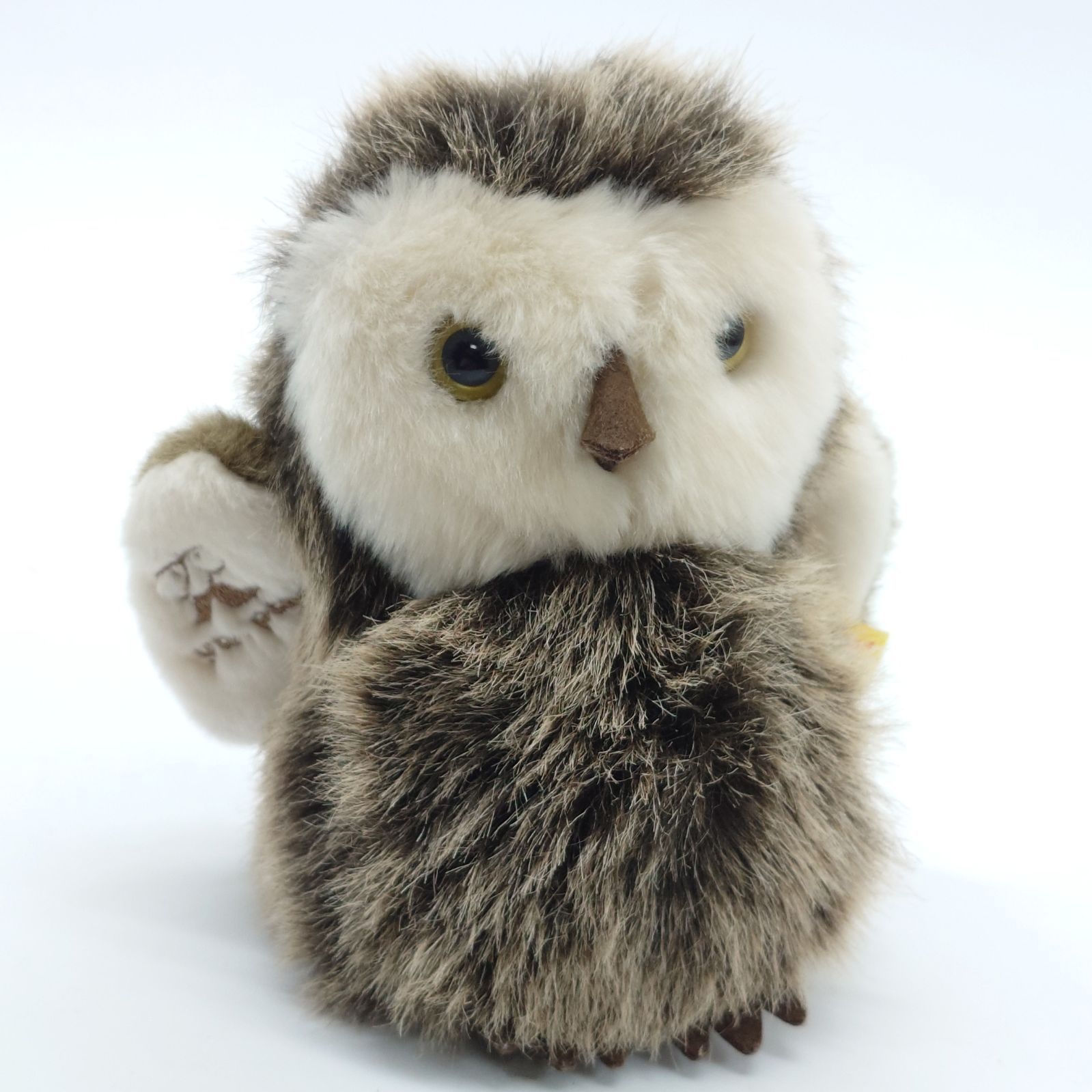 新品　シュタイフ　グランパパ　フクロウ　タグ付き Steiff シュタイフ Eule 15 gran papa グランパパ フクロウ