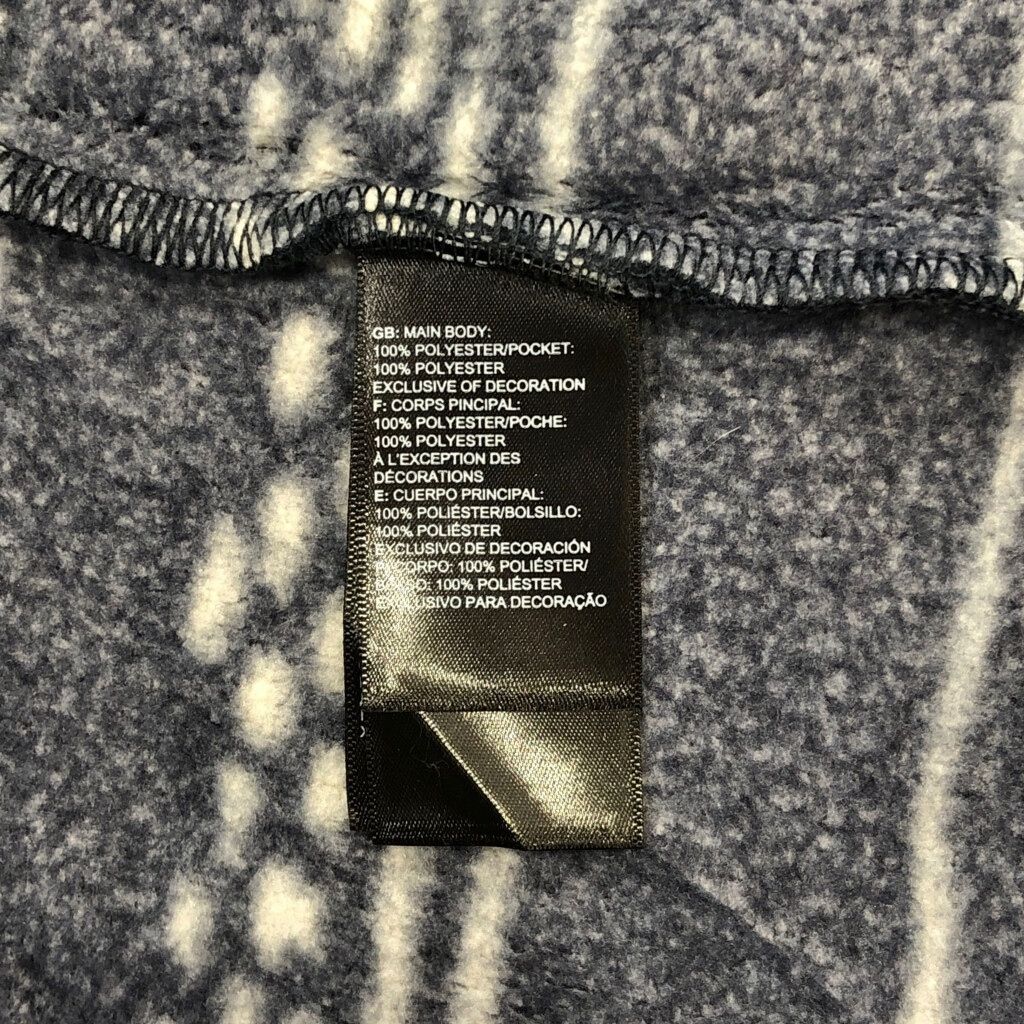 新品タグ付き THE NORTH FACE ノースフェイス ハーフスナップ フリースジャケット アウトドア 総柄 ネイビー (メンズ L) 中古 古着 S9701 新品タグ付き THE NORTH FACE ノースフェイス ハーフスナップ
