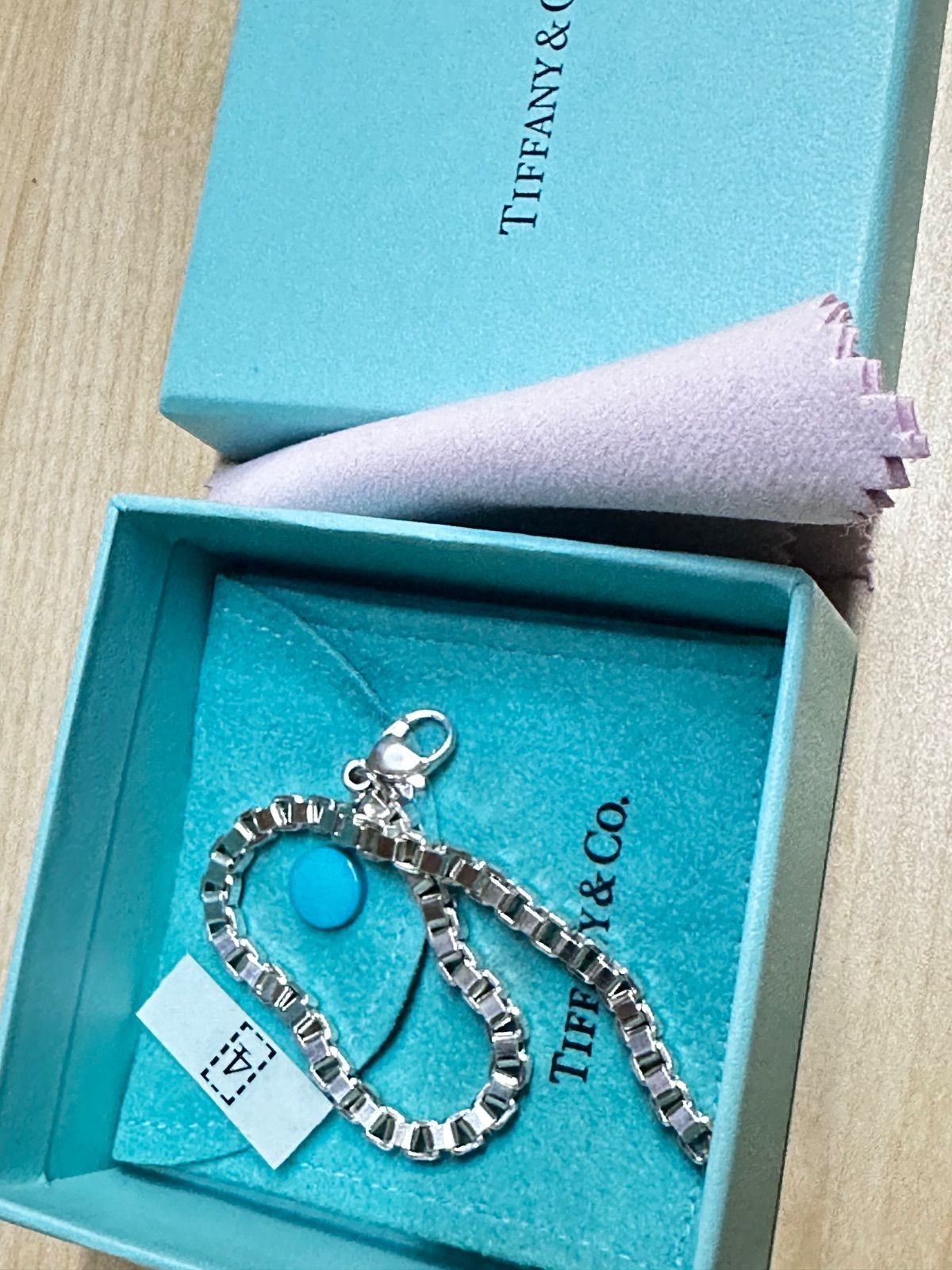 TIFFANY&Co. ティファニー ベネチアンブレスレット　箱/巾着袋付き 美品 TIFFANY&Co. ティファニー ベネチアンブレスレット 19.3cm