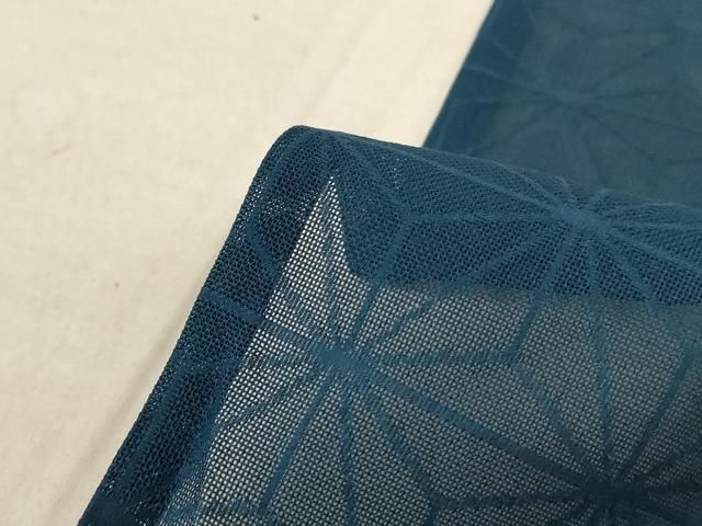麻の葉紋紗 高麗納戸色