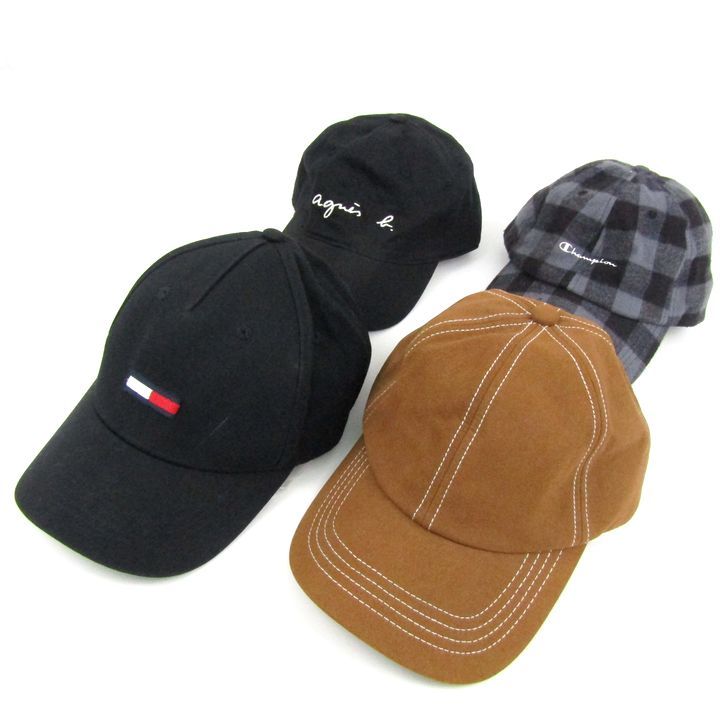 アニエスベー|トミージーンズ他 キャップ 4点セット まとめて 帽子 ブランド レディース メンズ agnes b. etc