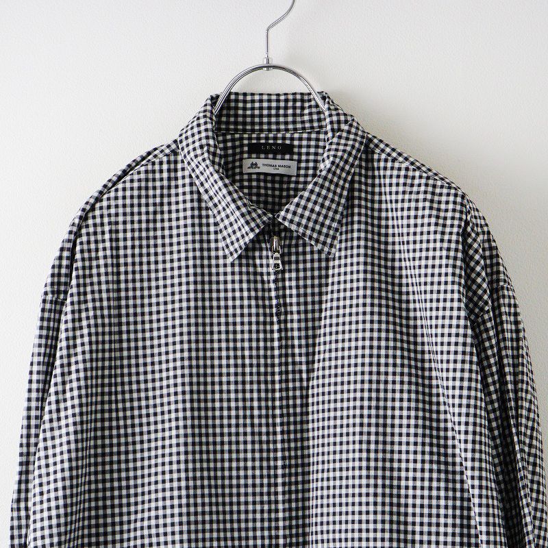 リノ LENO THOMAS MASON Zip Up Blouson 1/ブラック ギンガム