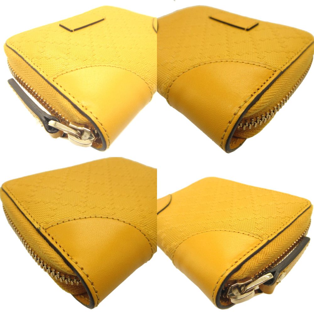 美品 グッチ ティアマンテ 354495 レザー イエロー 黄 コインケース  