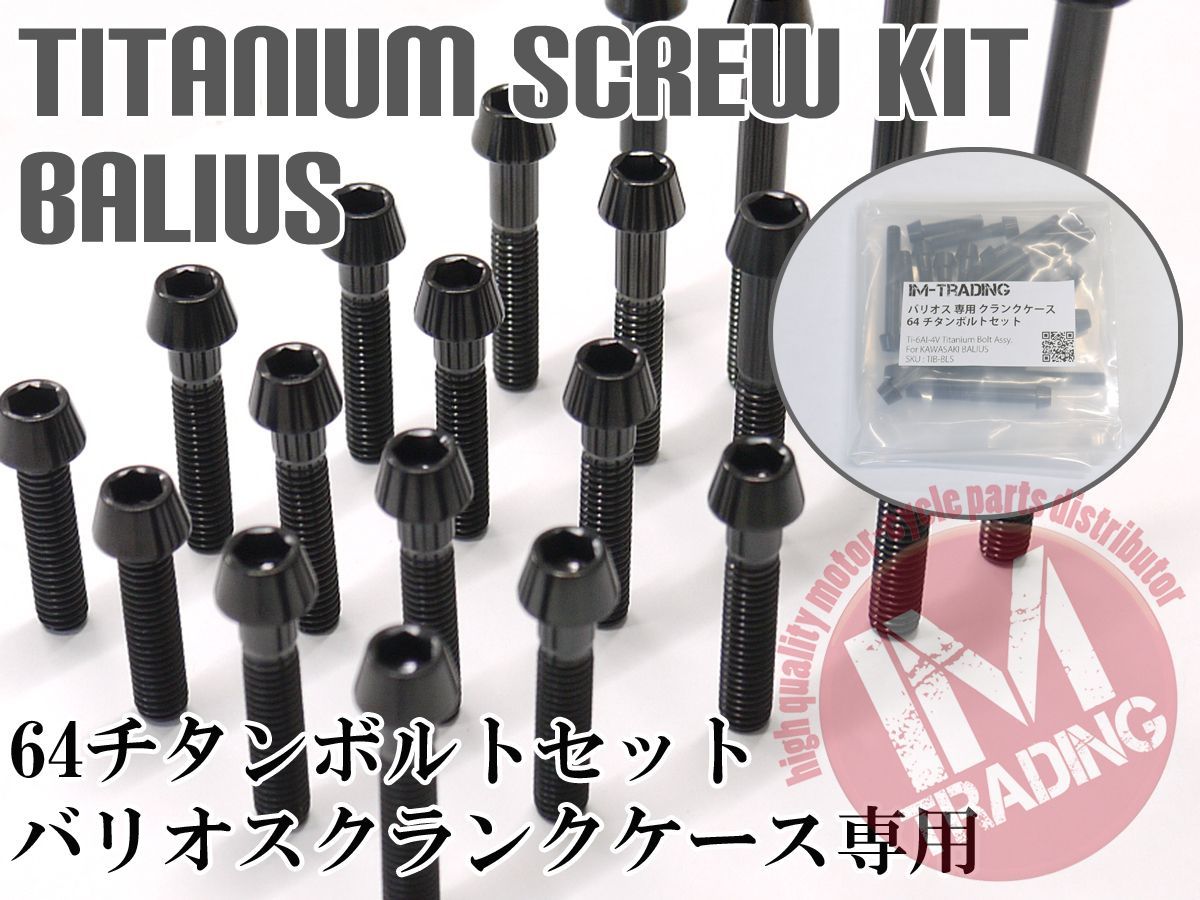 RALPH LAUREN -Polo ベアトレーナー&ニット バリオス/バリオスII専用64チタン製クランクケースカバーボルトセット