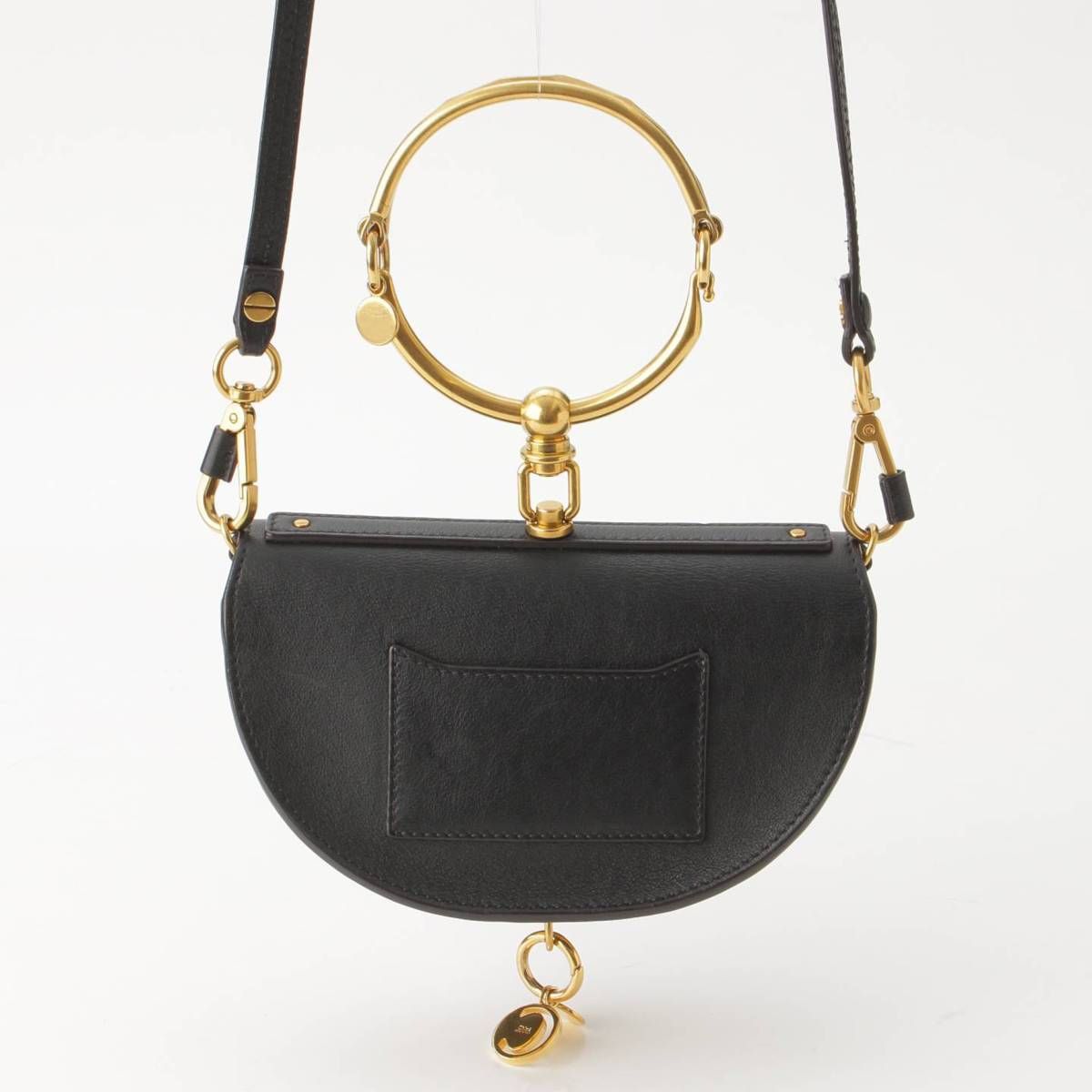 クロエ　ナイル ミノディエール　ブラック　美品 クロエ】Chloe ナイル ミノディエール レザー 2way ショルダー