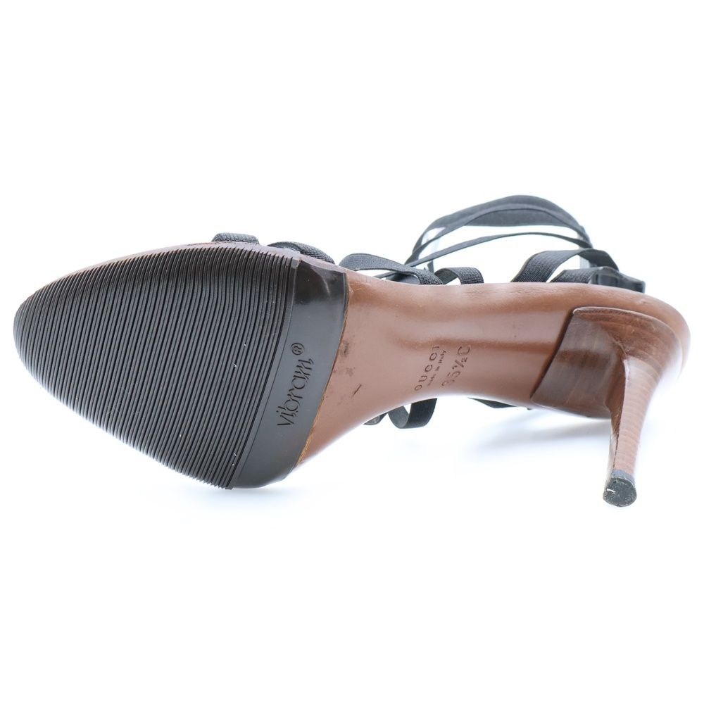 GUCCI グッチ レースデザイン ハイヒール レディース シューズ ブラック KIN-KAAI_COM