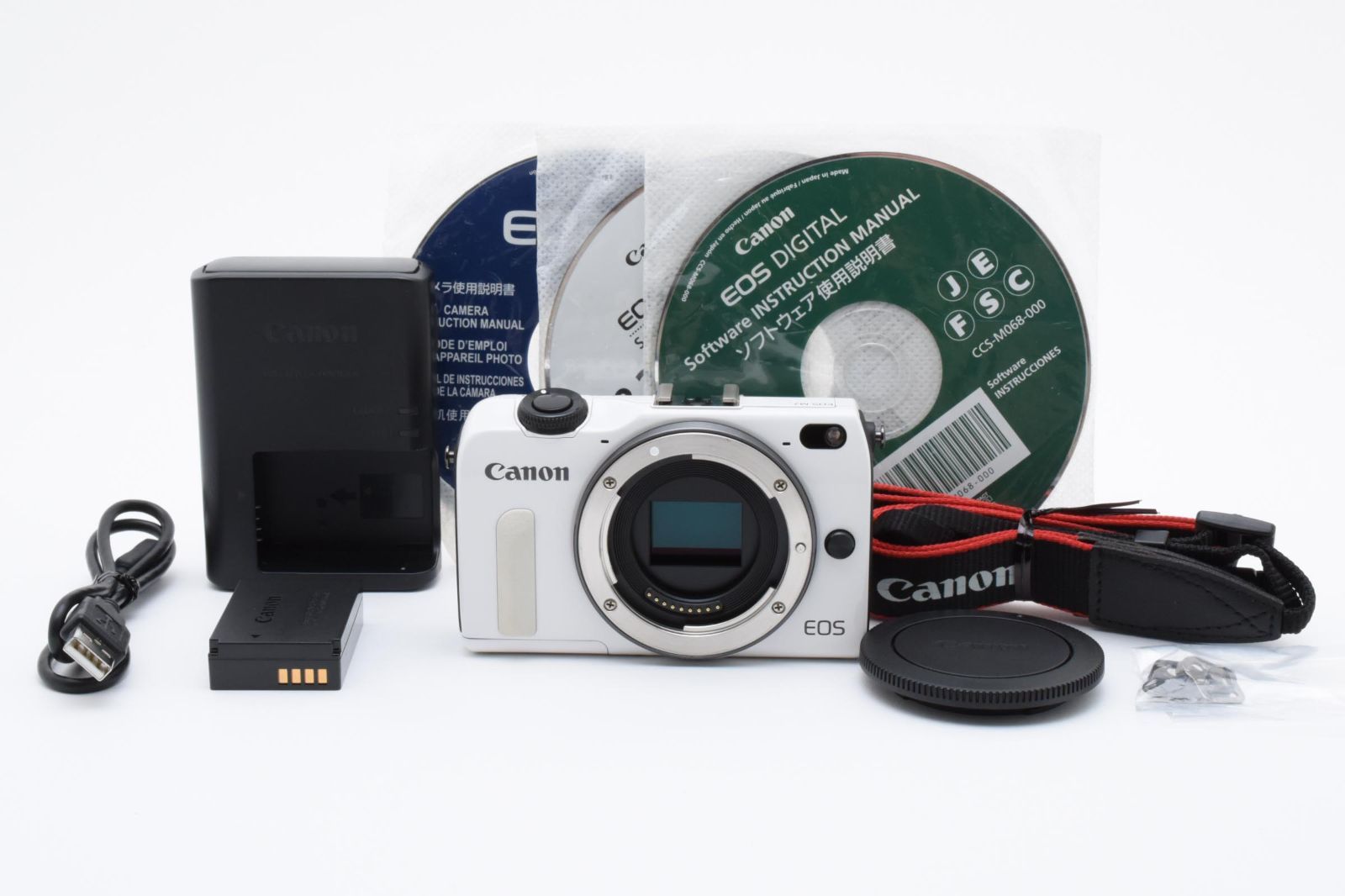 上品 CANON EOS M2 ホワイト 2460880A
