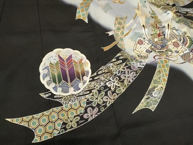 平和屋着物[]お宮参り 男の子 祝着 産着 初着 のしめ 鷹 龍 兜 束ね