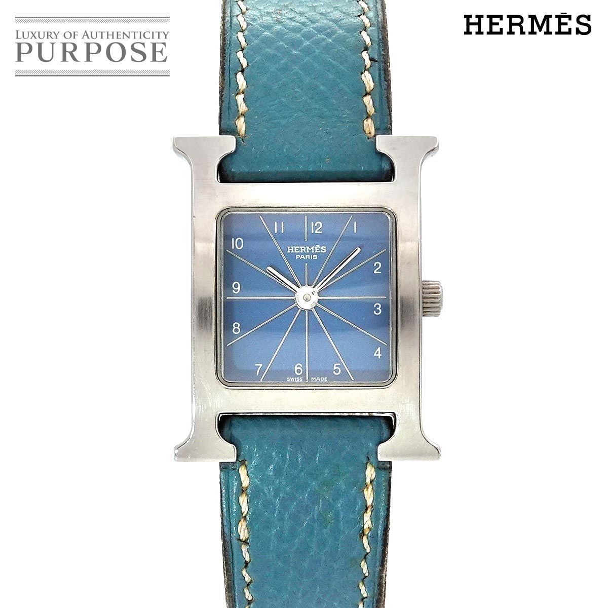 エルメス HERMES Hウォッチ HH1 210 レディース 腕時計 ブルー クォーツ ウォッチ H Watch 90282570