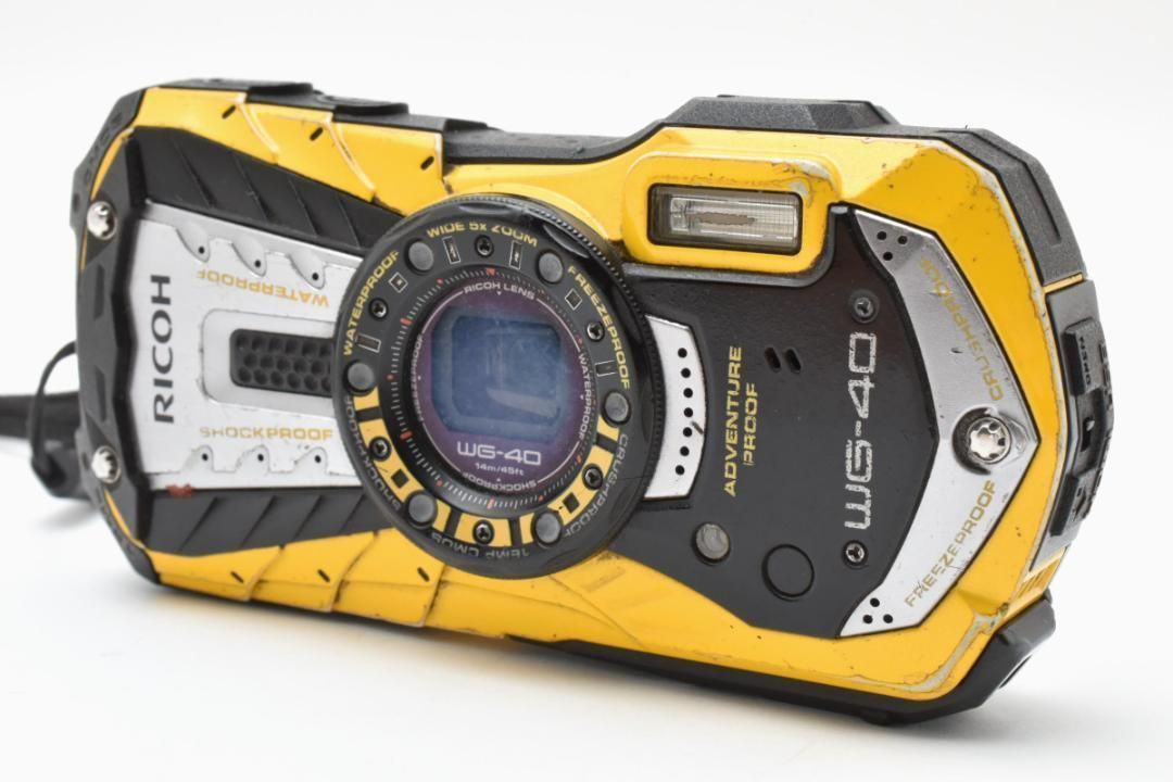 349 RICOH リコー WG-40 防水 イエロー デジタルカメラ