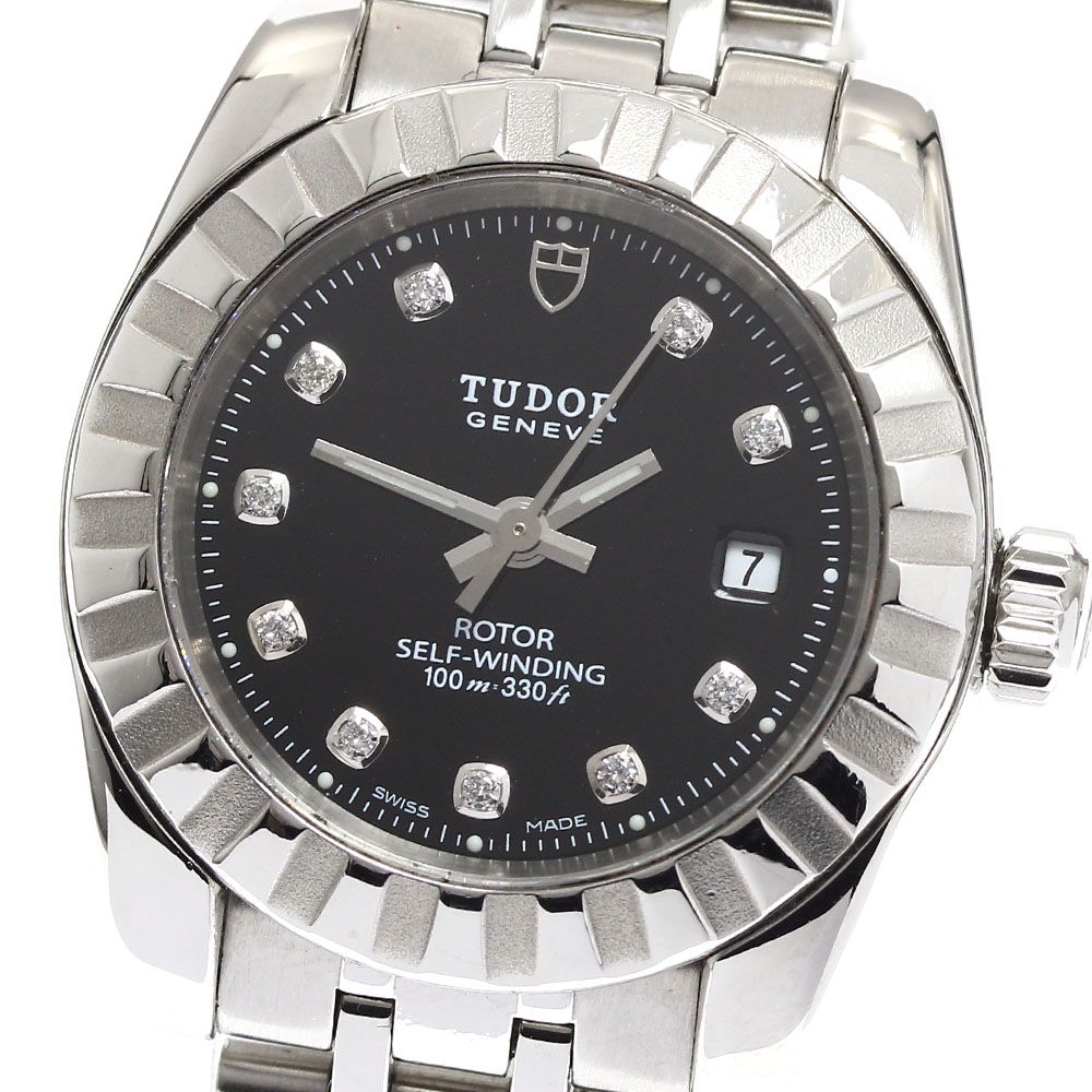 チュードル TUDOR 22010 クラシックデイト 10Pダイヤ 自動巻き レディース_909543