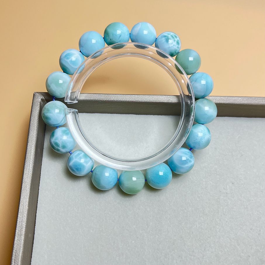 ドミニカ共和国産 ラリマーブレスレット 約8ミリy2351 [京珠堂