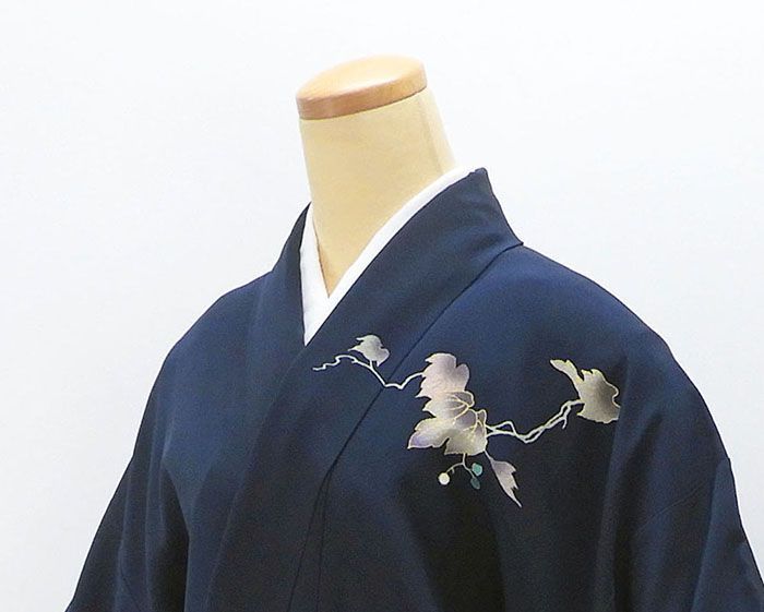 訪問着 正絹 皇室デザイナー 中村乃武夫作 身丈163cm 裄丈65.5cm 良品 中古