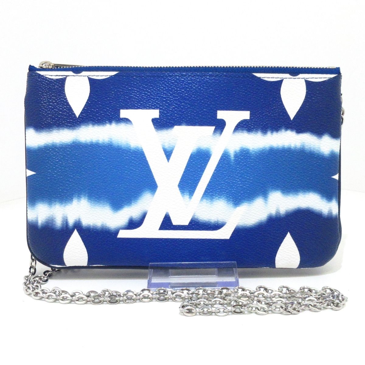 LOUIS VUITTON ルイヴィトン 財布 LVエスカル LVエスカルポシェットドゥーブルジップ M69124 ブルー チェーンウォレット