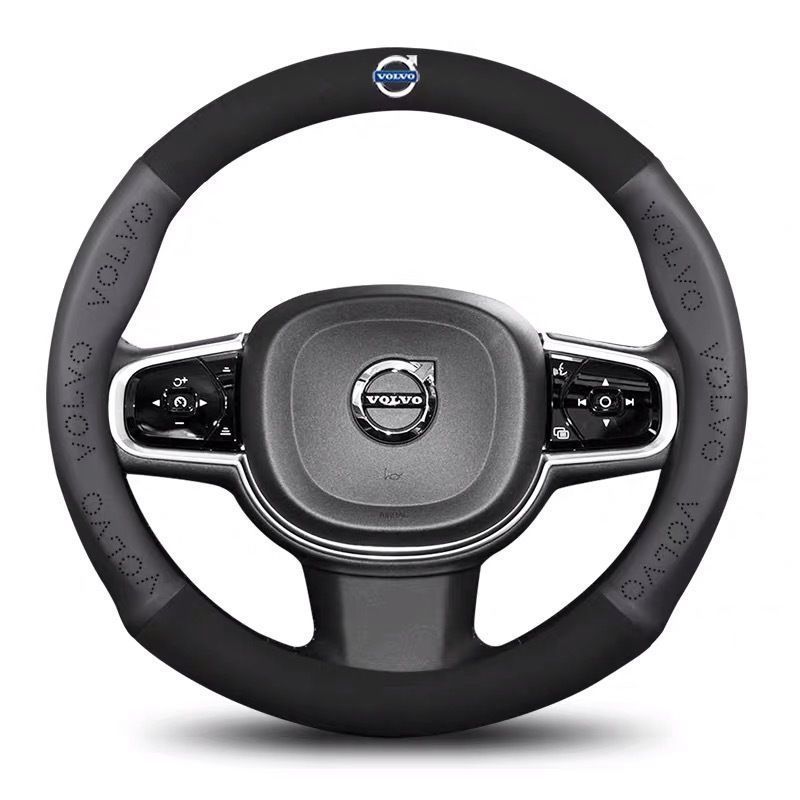新品！ボルボ VOLVO O型 ハンドルカバー 軽自動車 穴付き通気滑り止 毛皮 ステアリングホイールカバー 番号01 全車種対応 S60 S90 XC90 V40 V60 V70 XC40 XC60 S80 V90