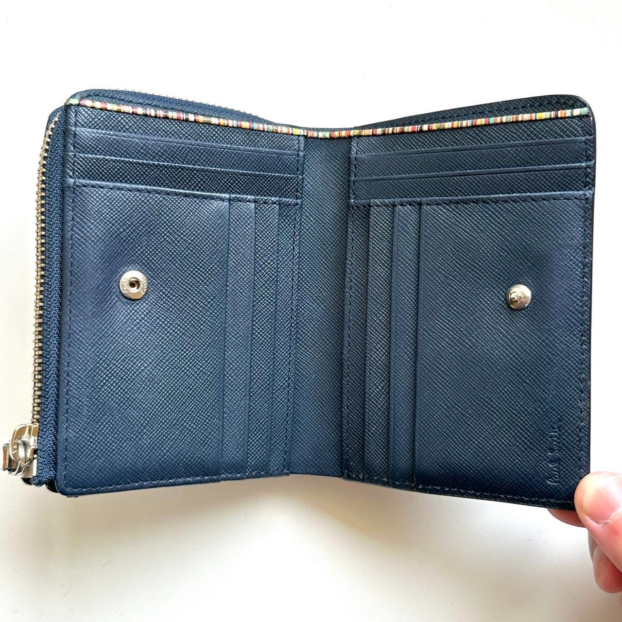 ポールスミス Paul Smith 二つ折り財布 ジップストローグレイン2