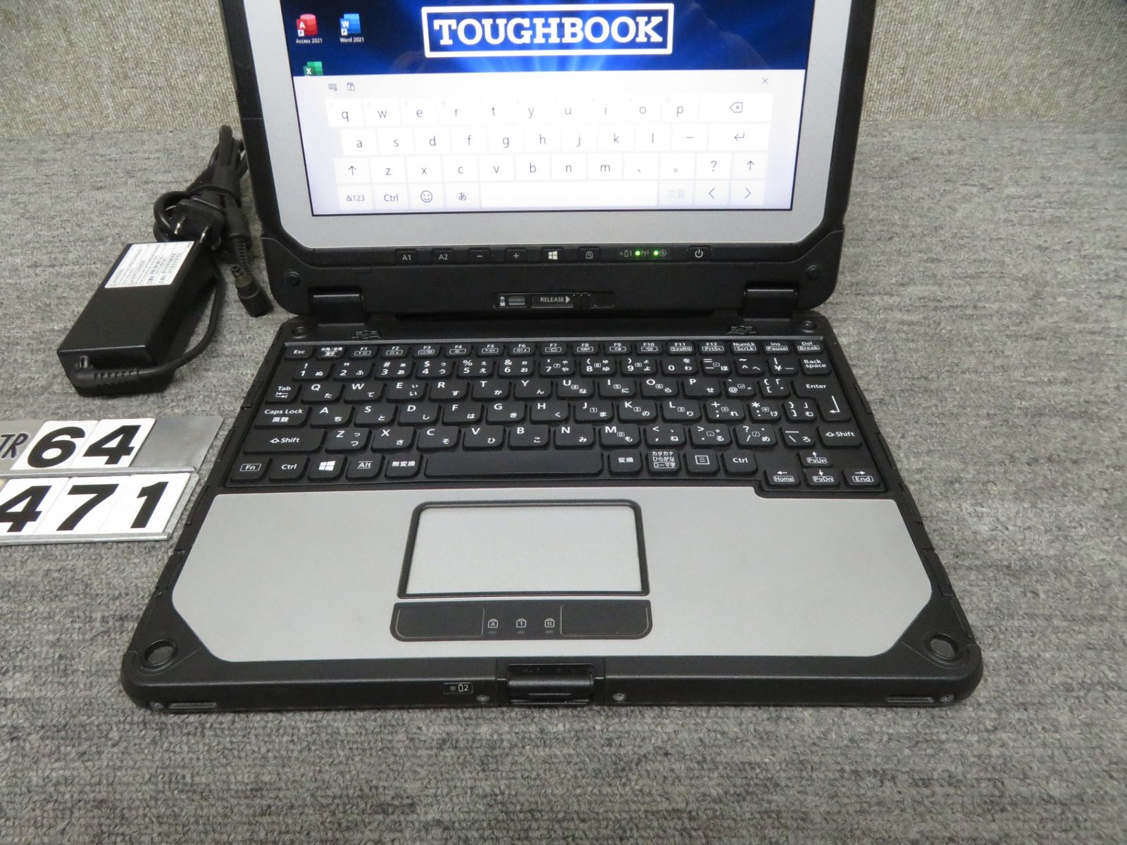 【sim・業務用・現場仕事に最適】◆Panasonic TOUGHBOOK CF-20/ 10.1型◆Core i5-7Y57/128GB SSDサムスン製/メモリ4GB◆Windows 10 Pro/サービス microsoft Office 2021付◆到着後すぐに使える ACアダプター付き 業務・現場仕事に最適・sim】Panasonic TOUGHBOOK CF-20/ 10.1型