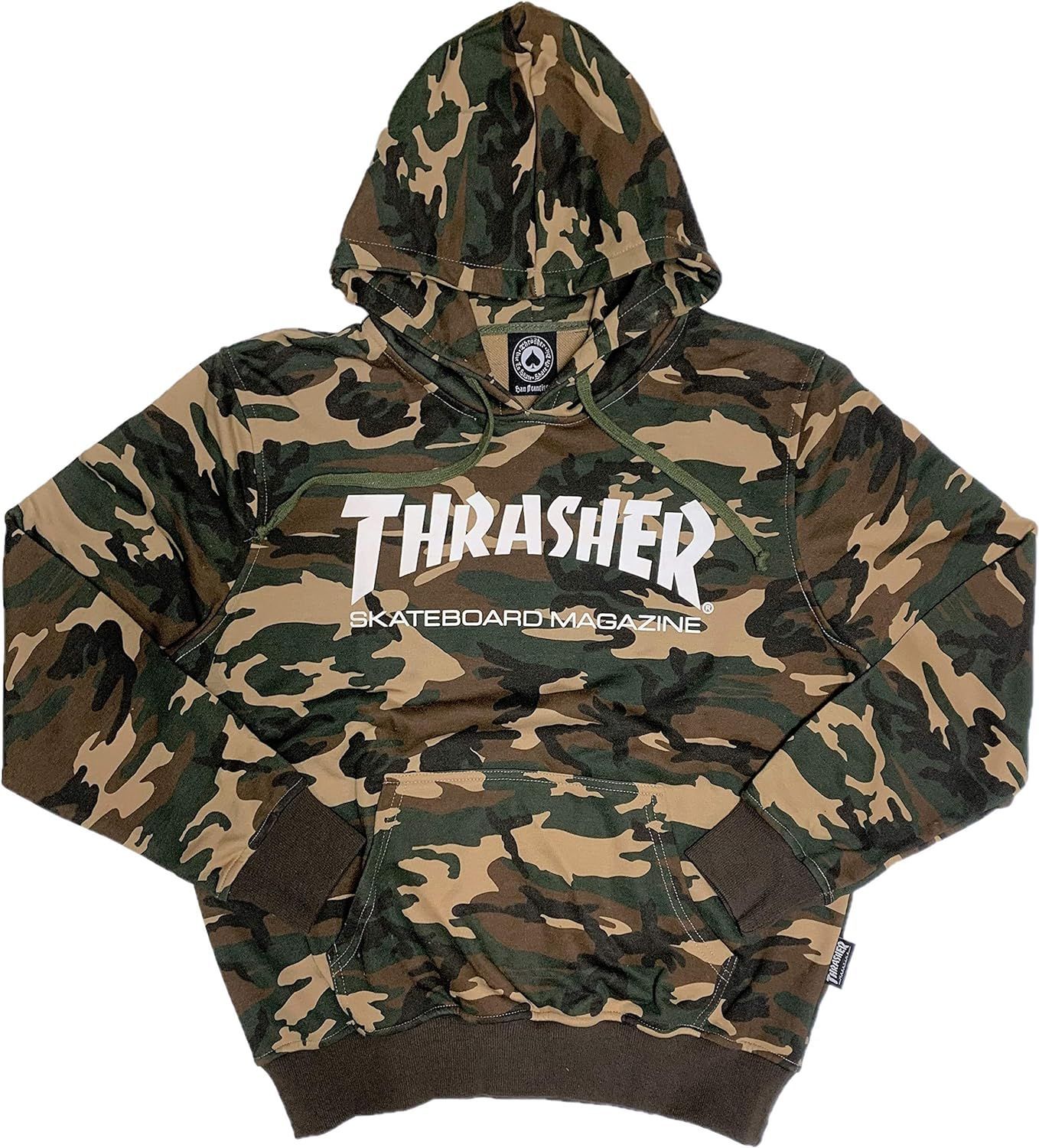 THRASHER スラッシャー 迷彩柄 プルオーバーパーカー - メルカリ