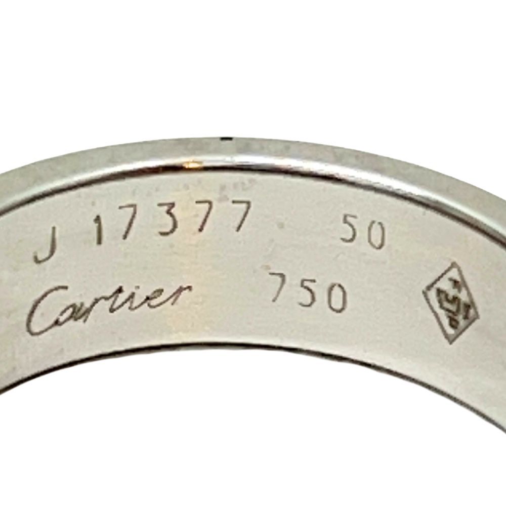 CARTIER カルティエ 750 ホワイトゴールド ラブ リング 6.5g 50=9.5号